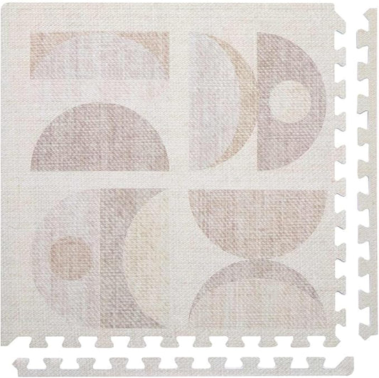 House of Noa Baby Play Mat – 4x8 Sandstone Luna – Set of 8 Tiles – Cushioned EVA Foam Play Mat for Floor, Soft Interlocking Baby Crawling Mats for Hard Floors