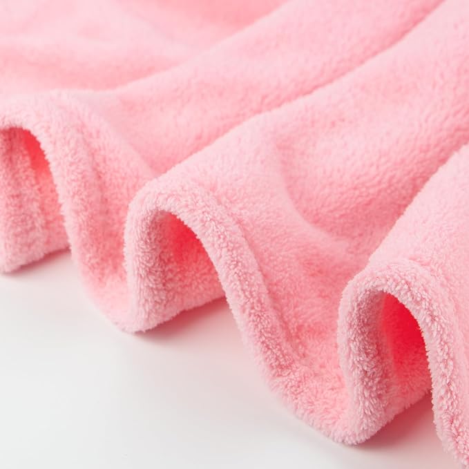 ROMASA Baby Bath Towel Ultra Soft Hooded Towel Highly Absorbent Bathrobe Blanket Toddlers Shower Gifts for Boys Girls-27.5" x 55" (Pink Elephant)