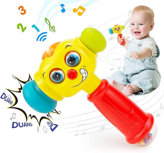 HOLA Toys for 1 Year Old Boy Birthday Gift - Hammer Baby Toy 12-18 Months, Musical Toddler Toys 1-2 with Light Flashing, Learning Toy for Toddlers 1-3 Easter Basket Stuffers for Babies Toddler