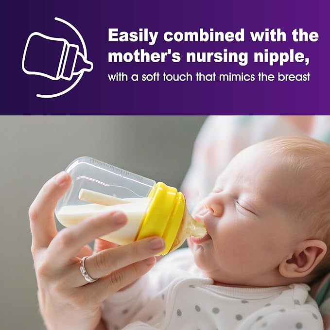 PPSU Nursing Baby Bottle, Newborn Bottles for Breastfeeding Babies, Anti-Colic, Natural Feel, Wide Neck Nipple﻿, Easy to Clean, Heat Resistant to 180°C/356°F, 5oz, 8oz, 0-6m(5 oz, 8 oz)