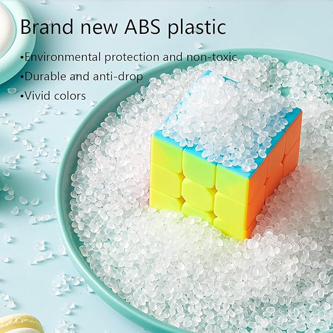 Roxenda Speed Cube Set, Speed Cube Bundle of 2x2x2 and 3x3x3 Cube Smoothly Magic Cube Collection for Kids Teens & Adults [2 Pack] (Stickerless)