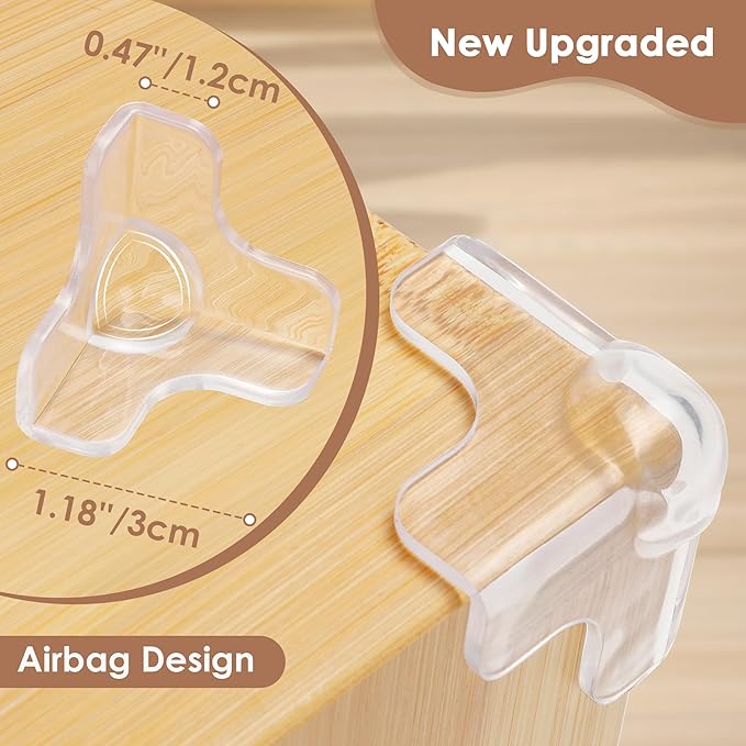 12 Pack Upgraded Corner Protectors Baby, Baby Proofing Corner Guards, Corner & Edge Safety Bumpers, Baby Proof Corners and Edges, Clear Furniture Corner Protectors for Table Edges & Sharp Corners