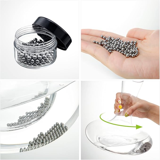 3 Pieces Wine Cleaning Brush Flexible Bottle Scourer with Stainless Steel Decanter Cleaning Balls Multi-Function Household Cleaning Tools for Goblets/Champagne Flutes/Cups/Glasses (White)