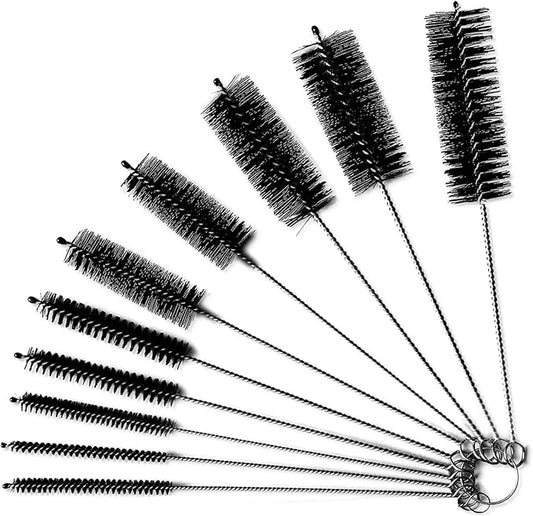 Pipe Cleaners | Cleaning Brushes for Small Spaces | Multi-Size Straw, Window, Airbrush Air Up Bottle Cleaner (Small Brushes 10 Pcs)