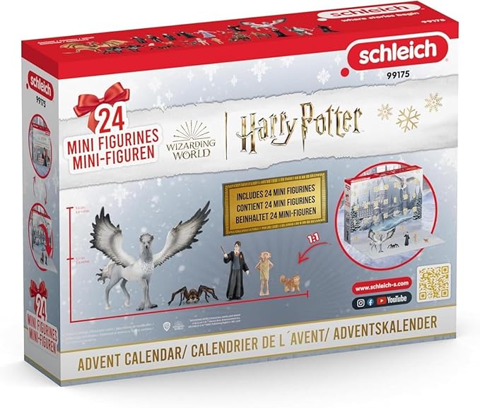 Schleich Harry Potter Advent Calendar - 24 PC Harry Potter Mini Figurine Set - Wizarding World Collectible Figures for Kids and Adults - Holiday Countdown Calendar - Ages 6+ | 99175