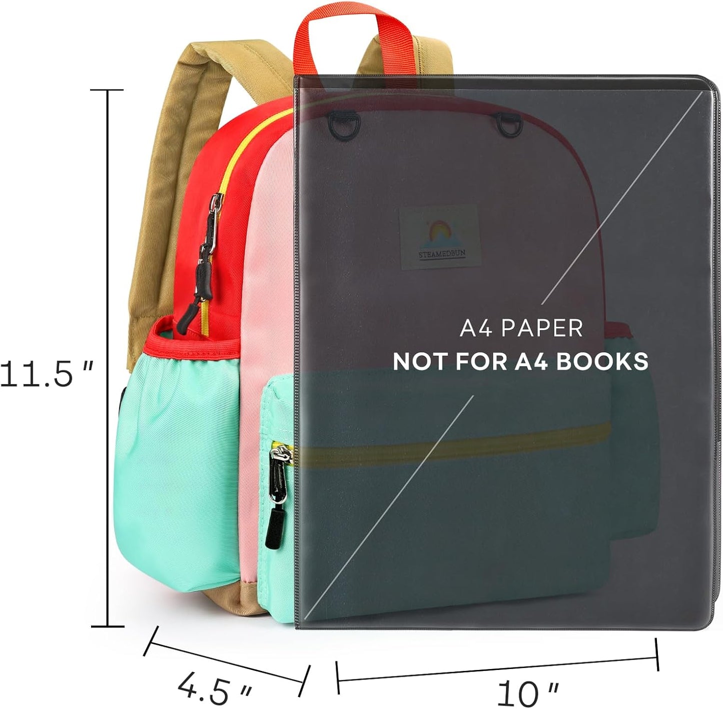 STEAMEDBUN Toddler Backpack for Girls 2-4: Preschool Kindergarten Backpacks - 12 inch Daycare Backpack