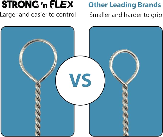 Strong 'n Flex Nylon Straw Cleaner Brushes – Fan-Shaped End for Tight Spaces, Ideal for Reusable Straws, Water Bottles, Sippy Cups & Pipes – Includes Zippered Pouch – 8", 10”, 12” Long – Set of 9