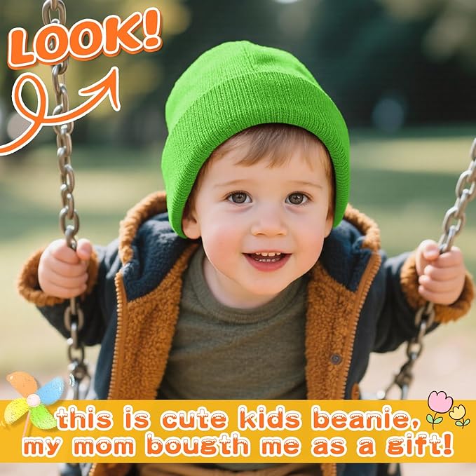 ZOORON Toddler Beanie Baby Beanies for Boys Girls Kids Winter Hats Children Knit Warm Caps 0-12years