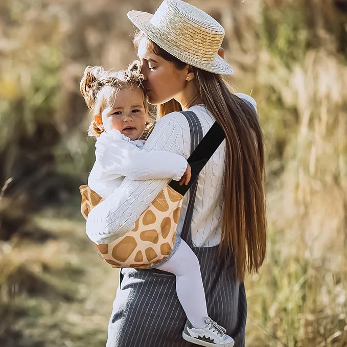 Baby Sling Shoulder Carrier,Ultimate Comfort Side Baby Carrier for Newborn to Toddler/Infants (7lbs-44lbs)（Giraffe
