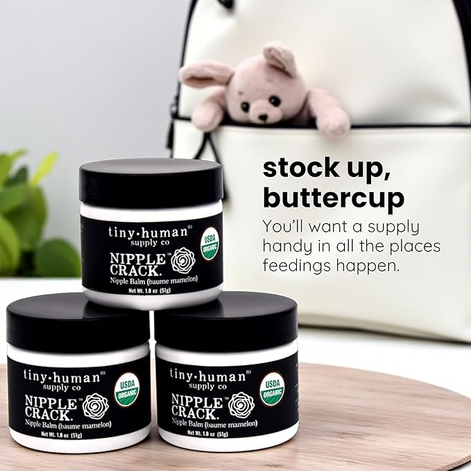 Organic Nipple Cream, Nipple Crack Lanolin Free Nipple Butter, Balm for Breastfeeding Mother, No Need to Wash Off, Safe for Baby and Mama
