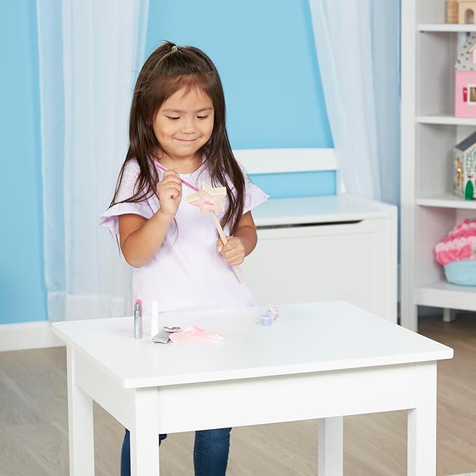 Melissa & Doug Created by Me! Wooden Princess Wand, Arts & Crafts Kit with Paint, Glitter Stickers, Ribbons & More, Princess Toys for Kids 4+