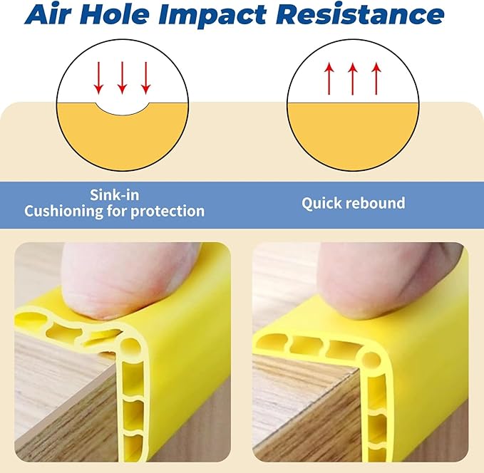 Tongmo Wall Corner Guard Edge Protector, 1x1x36 inch Baby Proofing Corner Guards, Self-Adhesive Furniture Edge Strips for Home & Office, 5 Pack (5, Lightbrown, 36" L x 2" W x 2" H)