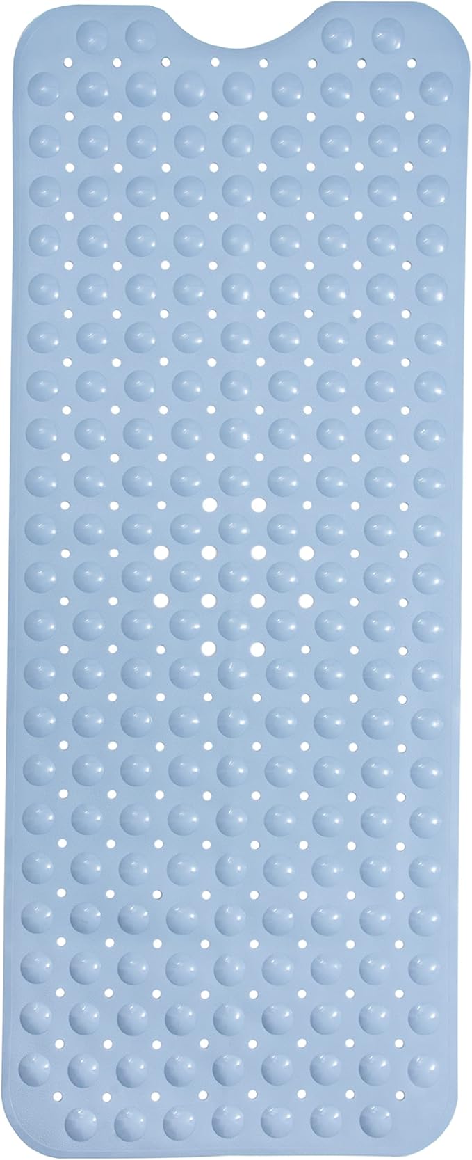 ENKOSI Non-Slip Bath Mat - Extra Long 40 x 16 Inch Large Anti-Slip Tub & Shower Mat with Suction Cups and Drain Holes for Bathroom Bathtub Safety and Decor (40x16 Aqua Blue)