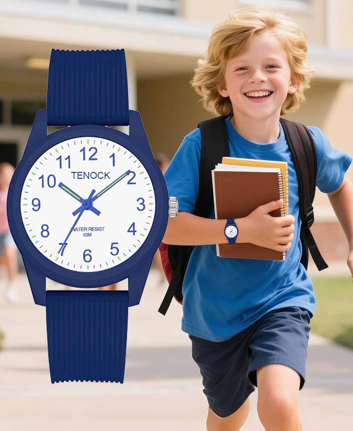 Kids Analog Watches for Girls Boys Watches with Soft Band Learning Time 50M Waterproof Children Watch Easy to Read for Ages 4-12 Kids Gift