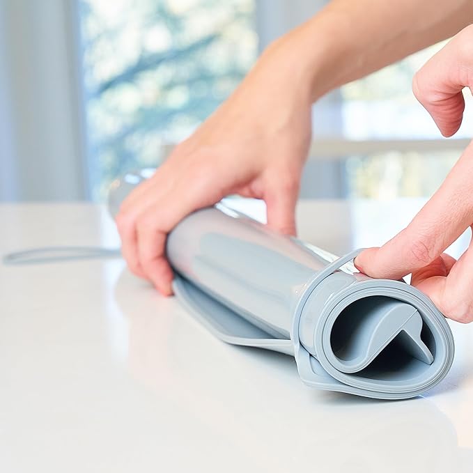 The Table Tyke Table Tyke Placemat XL Silicone Baby Placemat with Teething Edge Bumper - Waterproof Toddler Table Mat for Eating, BPA Free, Dishwasher Safe (Pink)