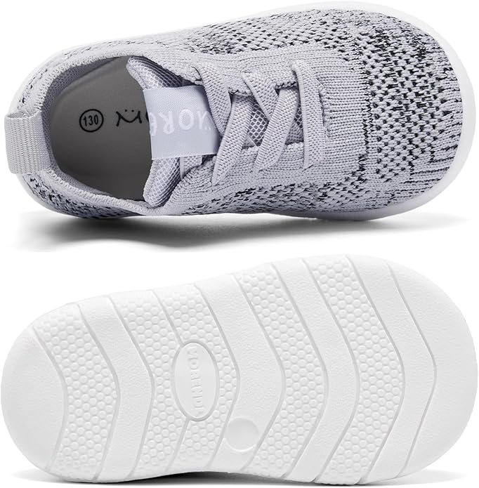 MORENDL Toddler Shoes Baby Walking Sock Shoes Infant Sneakers 0-4 Years Boy Girl Barefoot Tennis Shoe Non-Slip Brethable