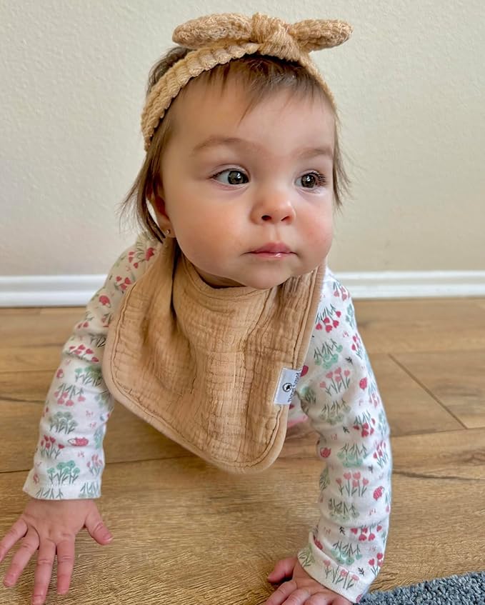 DiaperSquad's Baby Bibs for Drooling and Teething, Bibs for Boys, Baby Girl - Solid Cotton Baby Drool Bibs