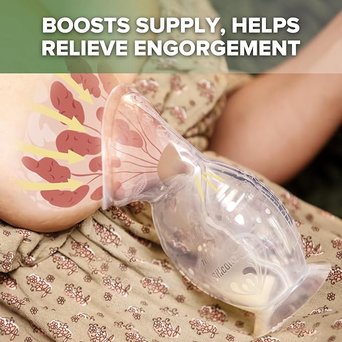 haakaa Manual Breast Pump with Flower Stopper Set, Gen.2 Silicone Hand Pump with Suction Base, BPA Free (4oz/100ml, Blush)