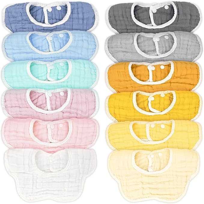 Baby Bibs Muslin Drool Teething Drooling Bibs for Baby Girl Boy Muslin Cotton
