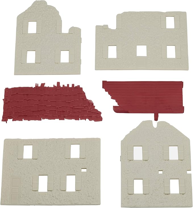 BMC WW2 Ruined Spanish Farm House - Plastic Army Men Playset Accessory