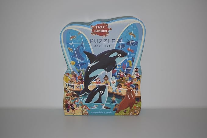 Crocodile Creek Above + Below 48-Piece Jigsaw Floor Puzzle - Fun Floor Puzzles for Kids Ages 4-8 - Day at The Aquarium - 18 x 24 inches Finished