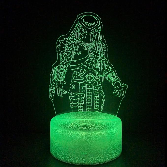 3D Alien Night Light, Horror Monster Illusion Table Lamp with 16 Colors Remote Control Touch Lamp LED USB Night Light Desk Lamps Room Decorations Home D¨¦cor