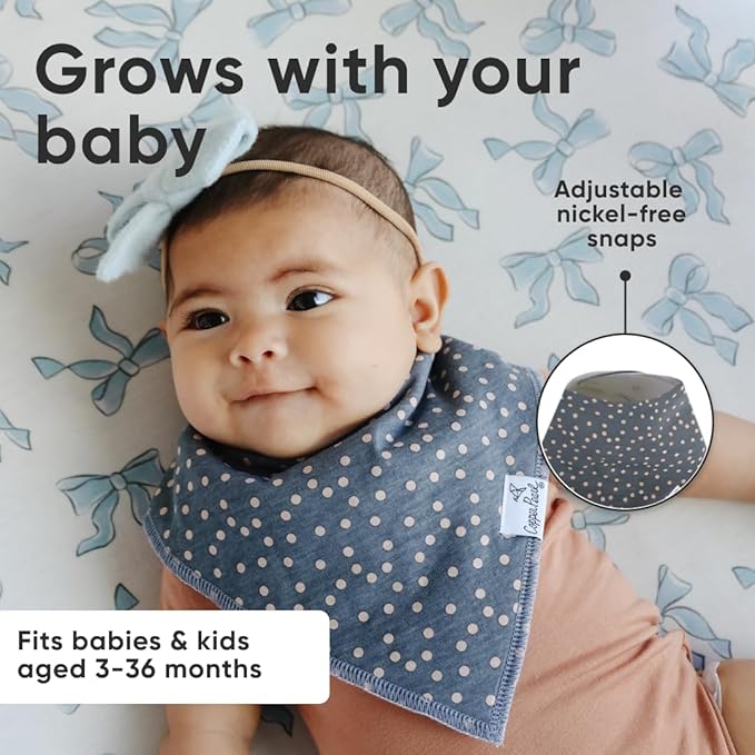 Copper Pearl Baby Bandana Drool Bibs for Drooling and Teething 4 Pack Gift Set Gemma in Tan