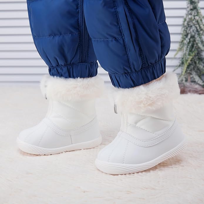 BMCiTYBM Baby Boy Girl Snow Boots Waterproof Winter Warm Booties Nonslip Lightweight Outdoor Shoes for First Walkers 6 9 12 18 24 Months(Infant/Toddler)