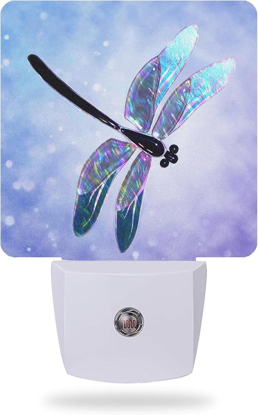 Dragonfly Night Light for Kids,Fantasy Dragonfly LED Night Light Plug into Wall with Dusk to Dawn Sensor for Girls Boys Room Decor,Hallway,Kitchen,Bathroom,Nursery,Stairs