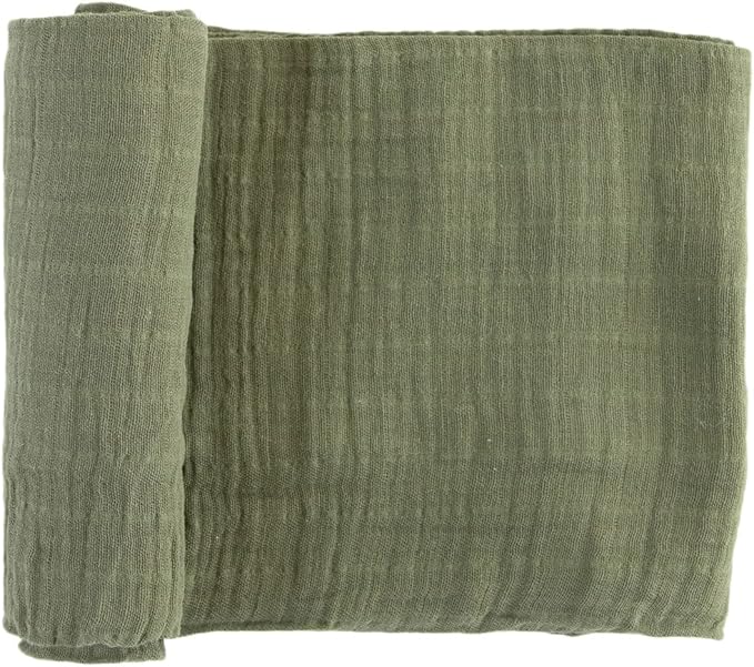 Little Unicorn Premium Cotton Swaddle Baby Blanket | Breathable Fabric | for swaddling, Play, Nursing & More (Fern)