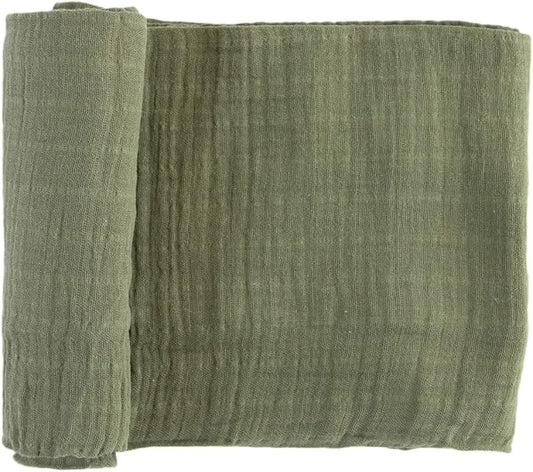 Little Unicorn Premium Cotton Swaddle Baby Blanket | Breathable Fabric | for swaddling, Play, Nursing & More (Fern)