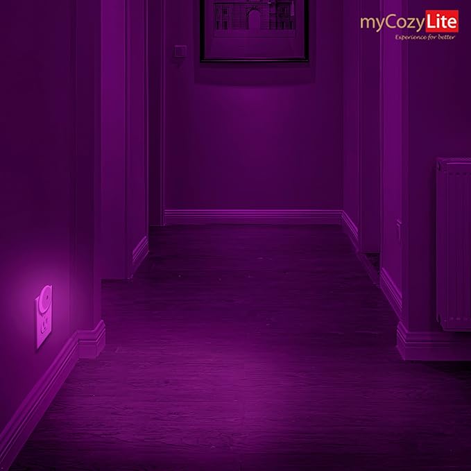 myCozyLite Pink Light Night Light Plug in, Home Decor, Dusk to Dawn Sensor, 2 Pack Nightlights Plug into Wall, Ambient Lighting for Kids Room, Bedroom, Bathroom, Kitchen, Baby Nursery