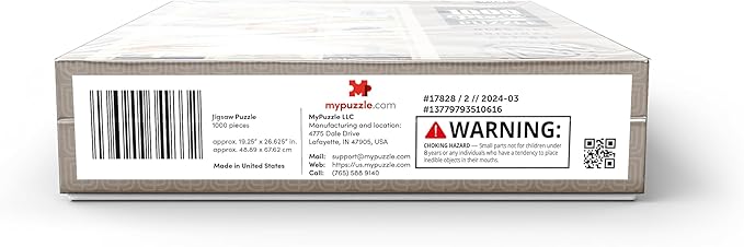 MyPuzzle World Travel, Collage, Vintage Poster - Premium 1000 Piece Jigsaw Puzzle for Adults