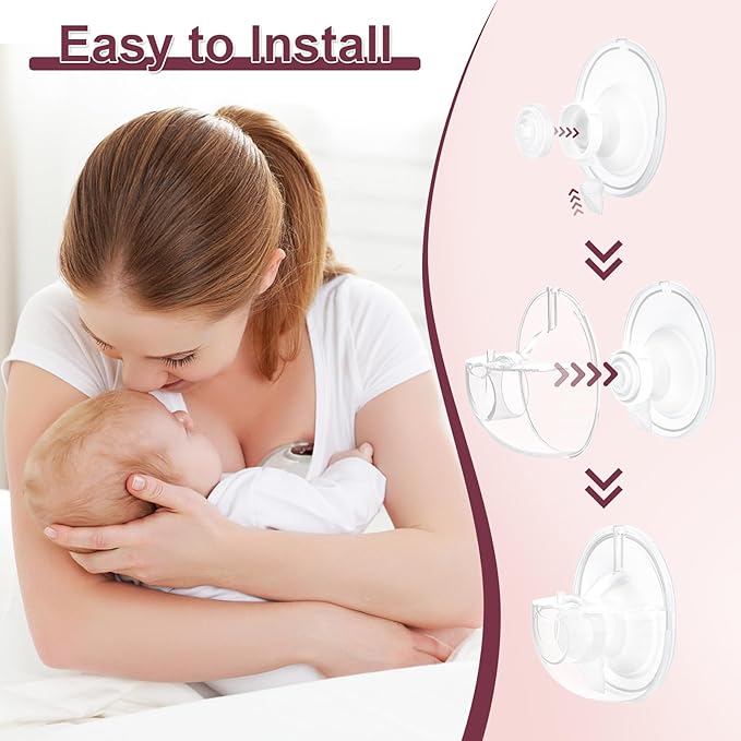 2pcs Collector Set Compatible with Momcozy M5 Breast Pump, Replacement Pump Parts Accessories Compatible for M5 Momcozy