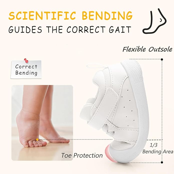 Wide Baby Shoes Boys Girls Zero Drop Barefoot Infant First Walkers Lightweight Soft Nonslip High Top Toddler Sneakers for 6-24 Months