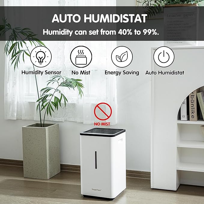 Evaporative Humidifiers |6.5L(1.8Gal) Tank for Whole Room Humidifier | 30 W Cool No Mist Humidifiers | 7 Speed | MAX Output 1500 ml/h | Auto Humid | Top Filling | White