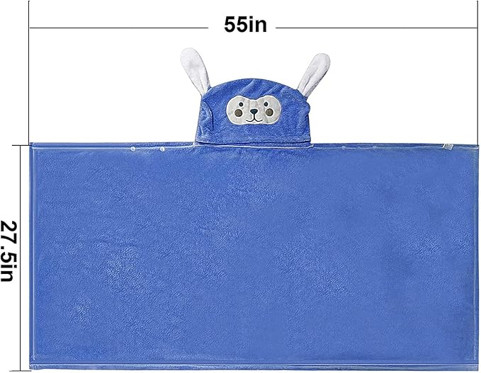 Visen Premium Hooded Towel for Kids,-28×55 INCH Large Size Kids Bath Towel,Ultra Soft Hooded Towel Wrap for Boys Girls, Highly Absorbent Bathrobe Blanket Gifts for Toddlers Shower (Navy Blue)