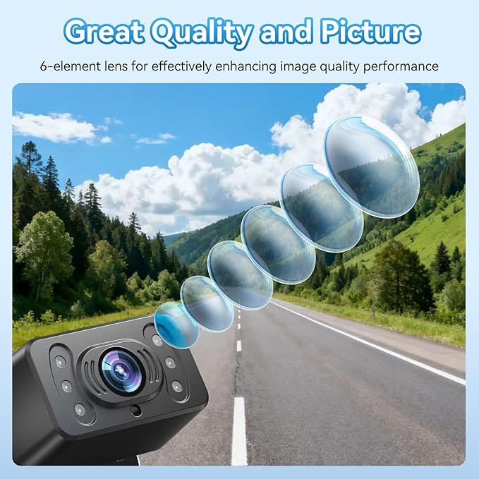 Dual Baby Car Camera for 2 Kids - 6.86 Inch IPS AHD 1080P Split Screen Monitor with 2 Backseat Cameras, Cigarette Lighter & USB Powered, IR Night Vision, 360° Rotatable, Rear-Facing Mirror
