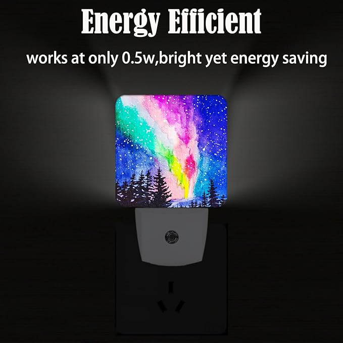 Northern Lights Night Light,Plug-in Nightlights Auto Sensor Night Lamp Dusk to Dawn Lamp Home Decor for Nursery Children Girls Boys