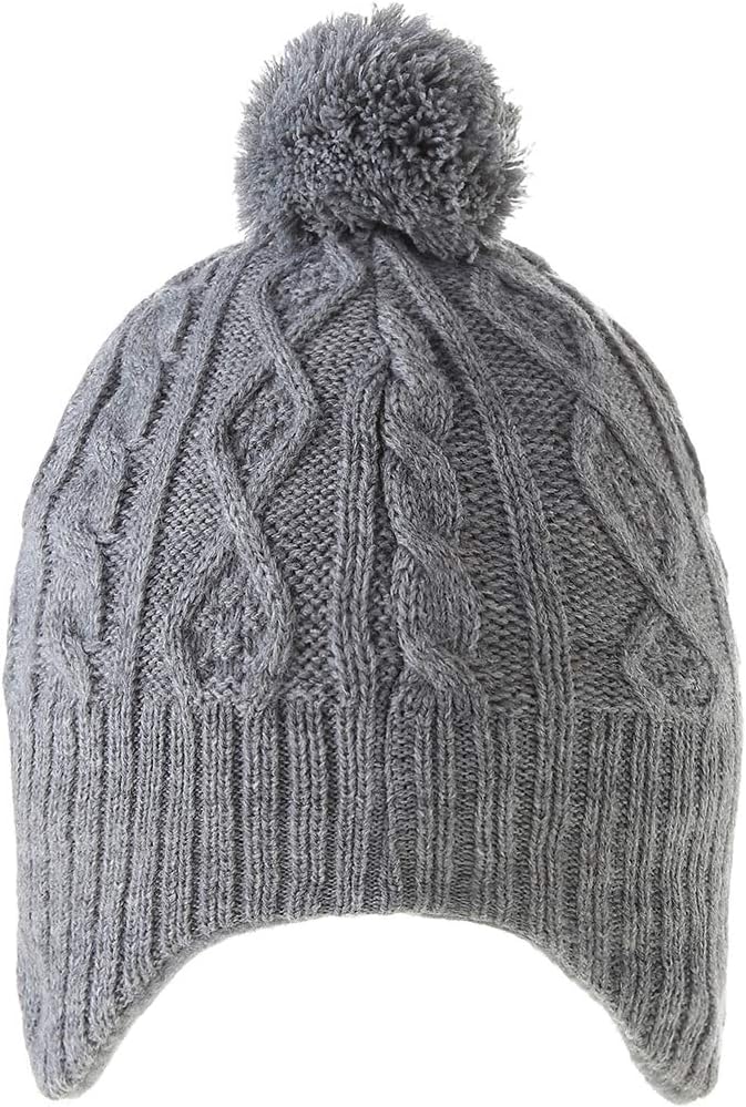 LMLALML Boys Winter Hat Earflap Knitted Beanie for Kids Warm Fleece Lined Thicken Hat for Baby