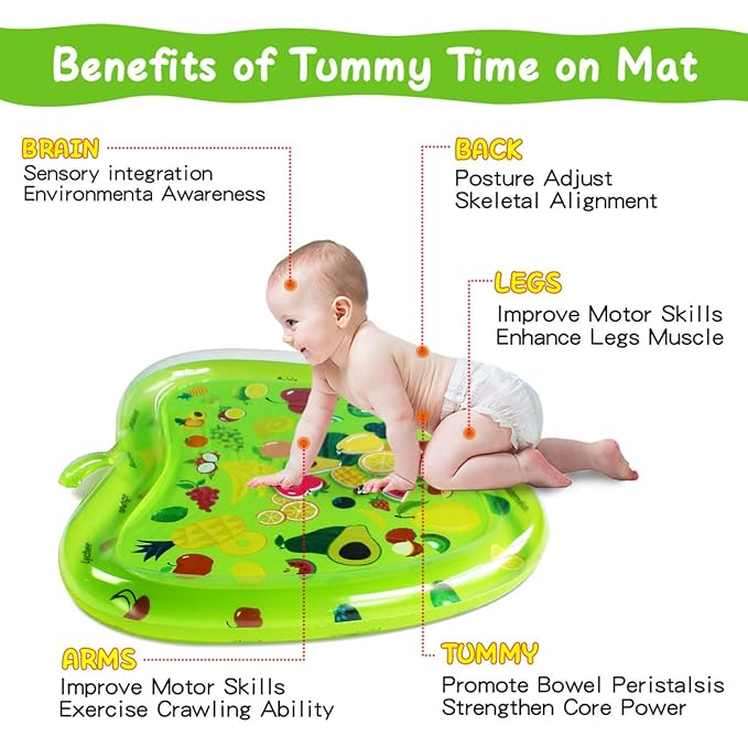 Infant Toys, Tummy Baby Toys, Inflatable Play Mat Water Mat Baby Toys, Fun Early Development Activity Play Center for Newborn (31.5 x 30 in)
