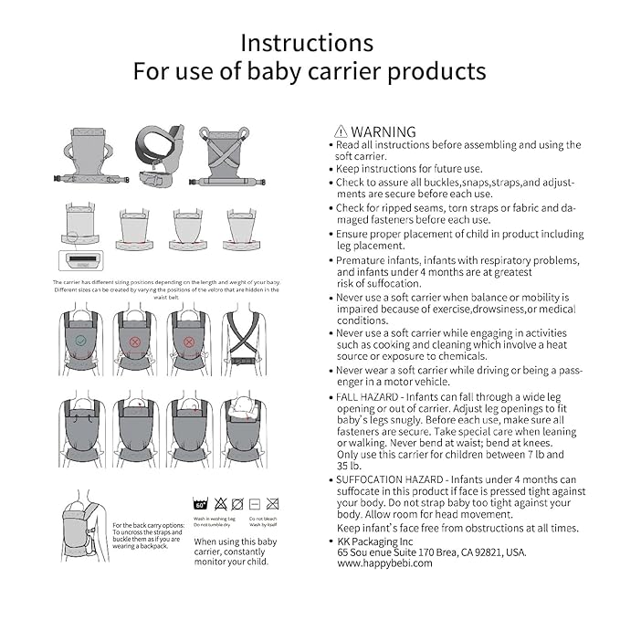 Baby Carrier for Newborn to Toddler, 7-35 lbs Weight Capacity, Ergonomic Backpack Design, Front and Back Facing Options, Blue