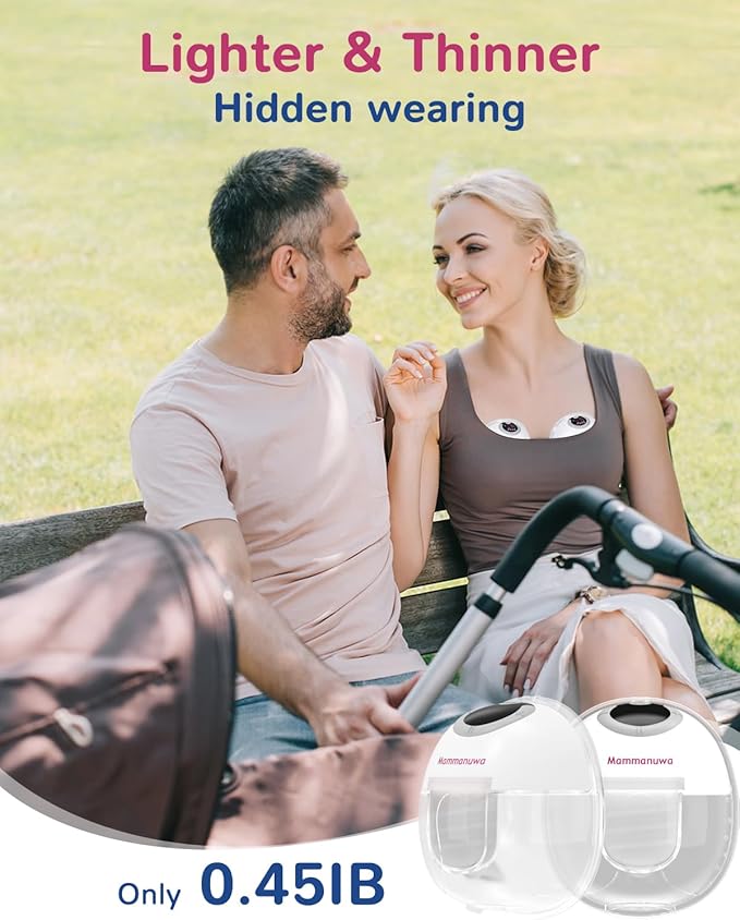 Electric Breast Pump - Lightweight, Portable, & Hands-Free with Baby Mouth Technology - BPA-Free, 4 Modes, 9 Levels - Elevate Your Breastfeeding Style with Mammanuwa S32