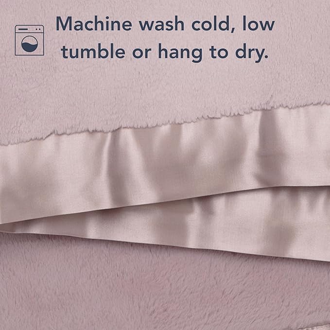 Little Giraffe Luxe Baby Blanket – 29x35” Satin Trim, Dusty Pink | Ultra-Soft, Hypoallergenic Stroller & Nursery Blanket | Perfect for Newborns & Toddlers