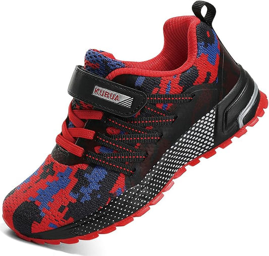 KUBUA Kids Sneakers for Boys Girls Running Tennis Shoes Lightweight Breathable Sport Athletic