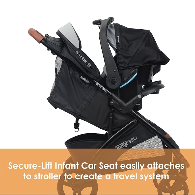 Baby Trend Tango PRO Travel System with Secure-Lift Infant Car Seat, Dash Black