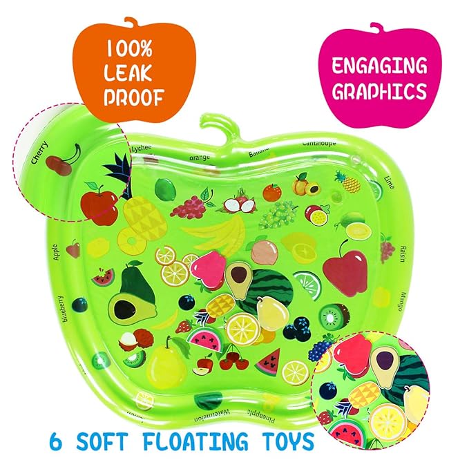 Infant Toys, Tummy Baby Toys, Inflatable Play Mat Water Mat Baby Toys, Fun Early Development Activity Play Center for Newborn (31.5 x 30 in)