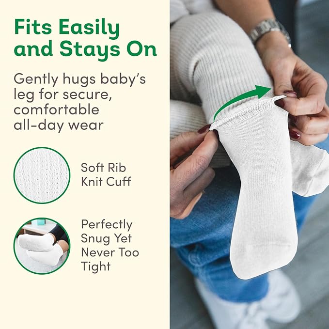 Fruit of the Loom Baby 14-Pack Grow & Fit Flex Zones Cotton Stretch Socks - Unisex, Girls, Boys