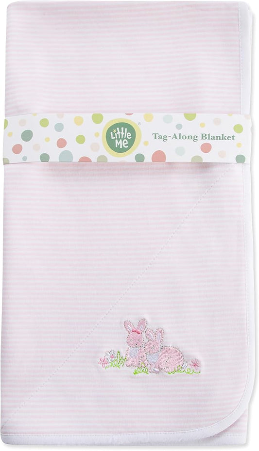 Little Me Blankets for Baby Girls' Blankets for Baby Bunnies Swaddling Receiving Blanket