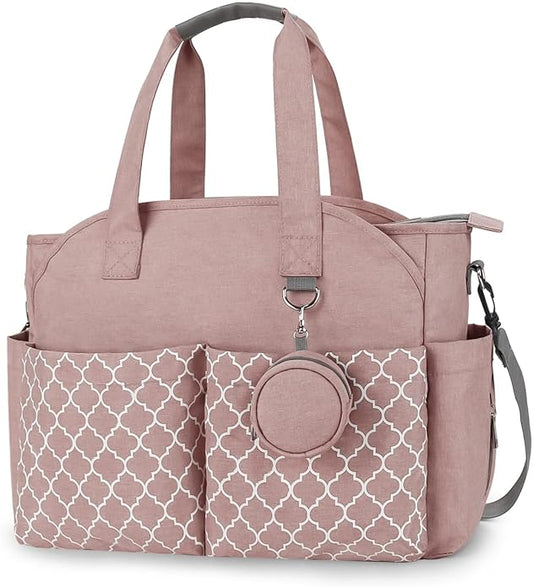 Lmbabter Diaper Bag Tote with Changing Station Upgrade Multi-Function Baby Bag with Adjustable Shoulder Strap